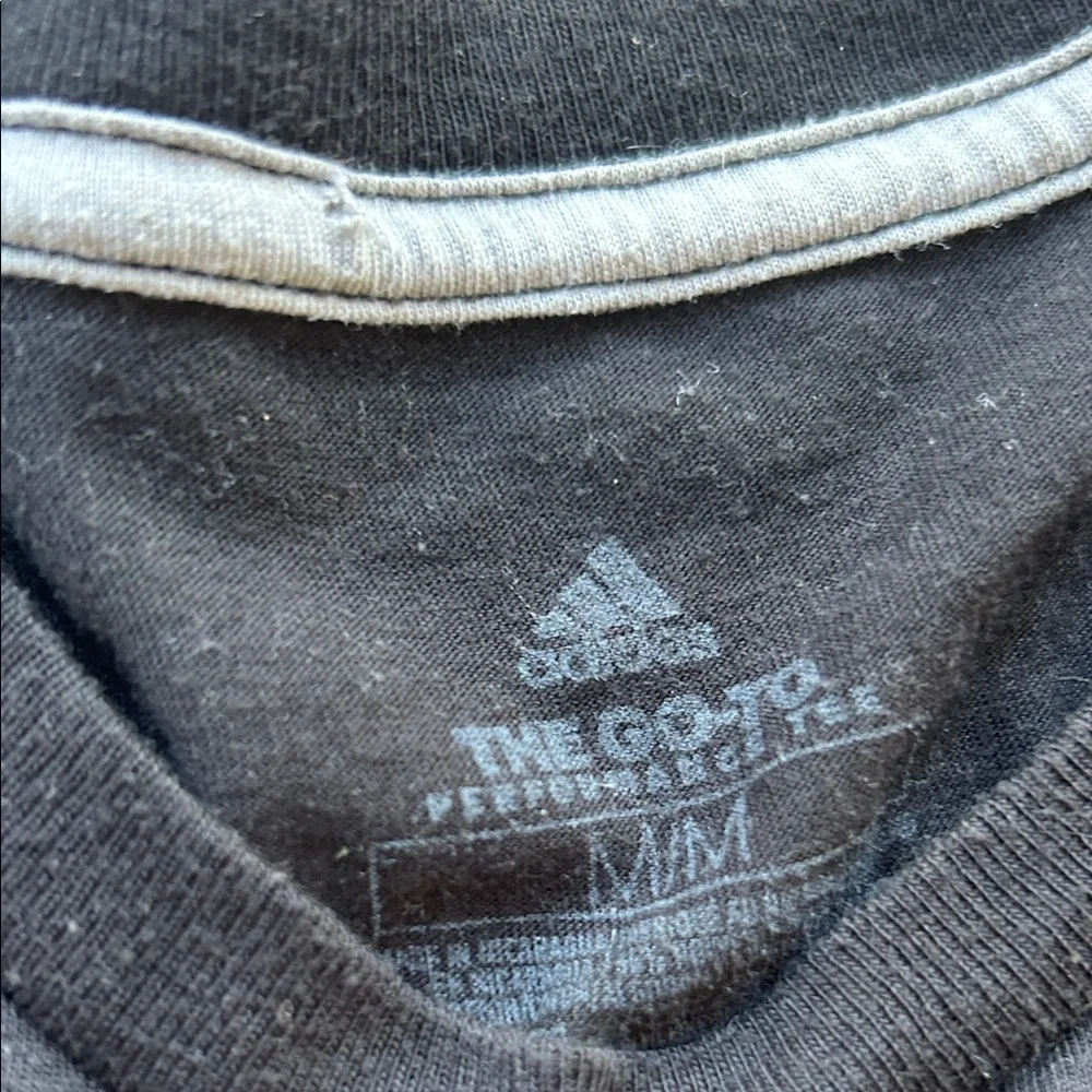 Adidas Black Tee with Orange Basketball Graphic ! Medium